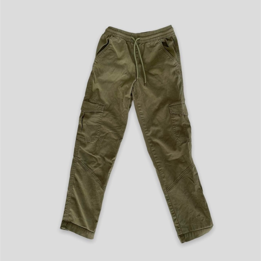 Cotton On Khaki Green Rolled Hem Elasticated Waist Chinos - XS